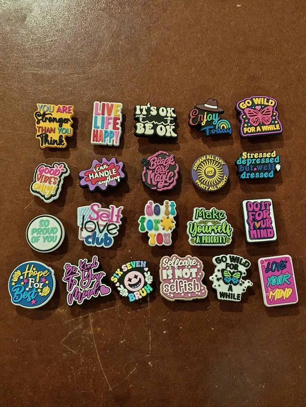 10/$10 Jibbitz Croc Charms - Mix/Match - Quotes Sayings Affirmations 2 - New